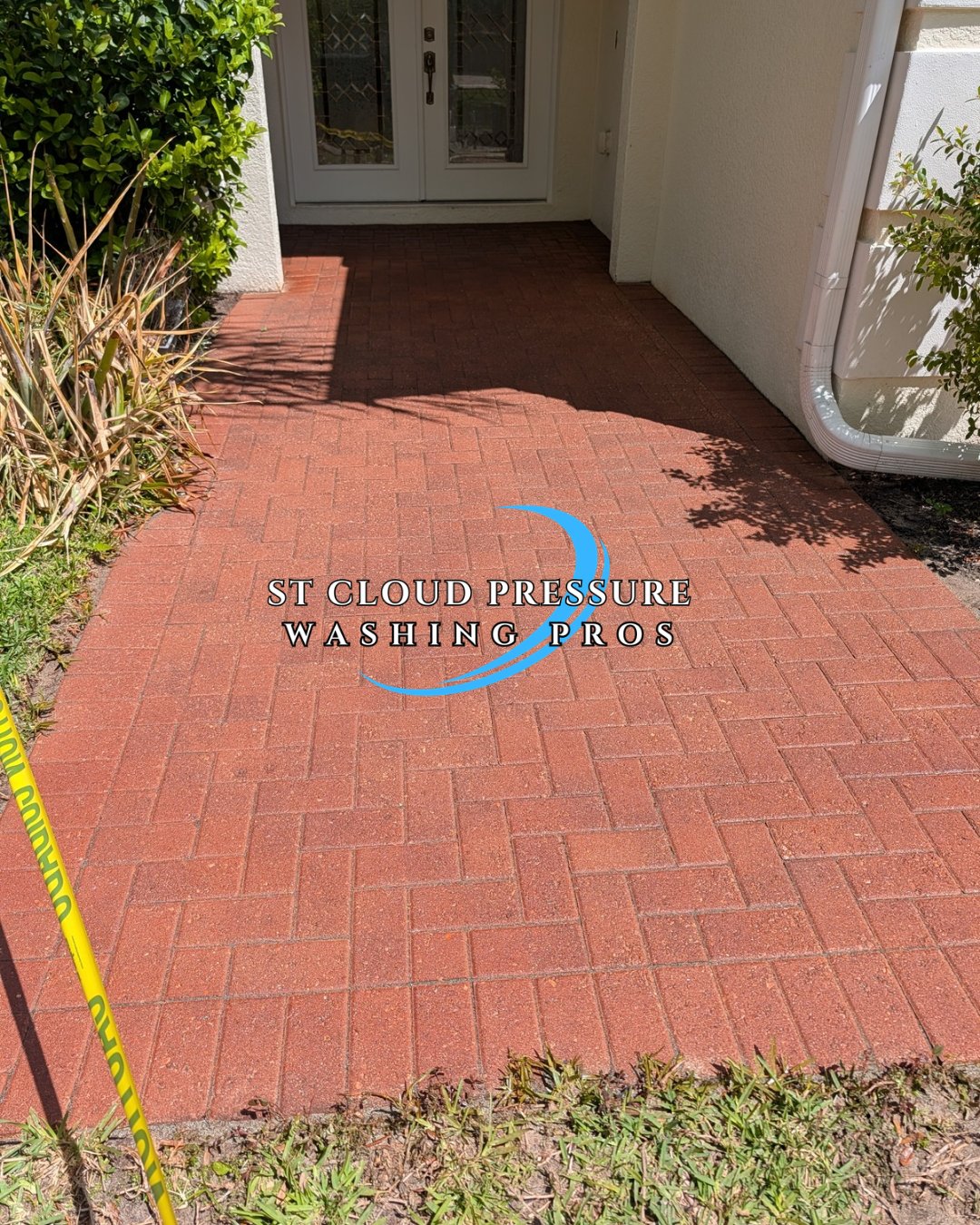Driveway cleaning result